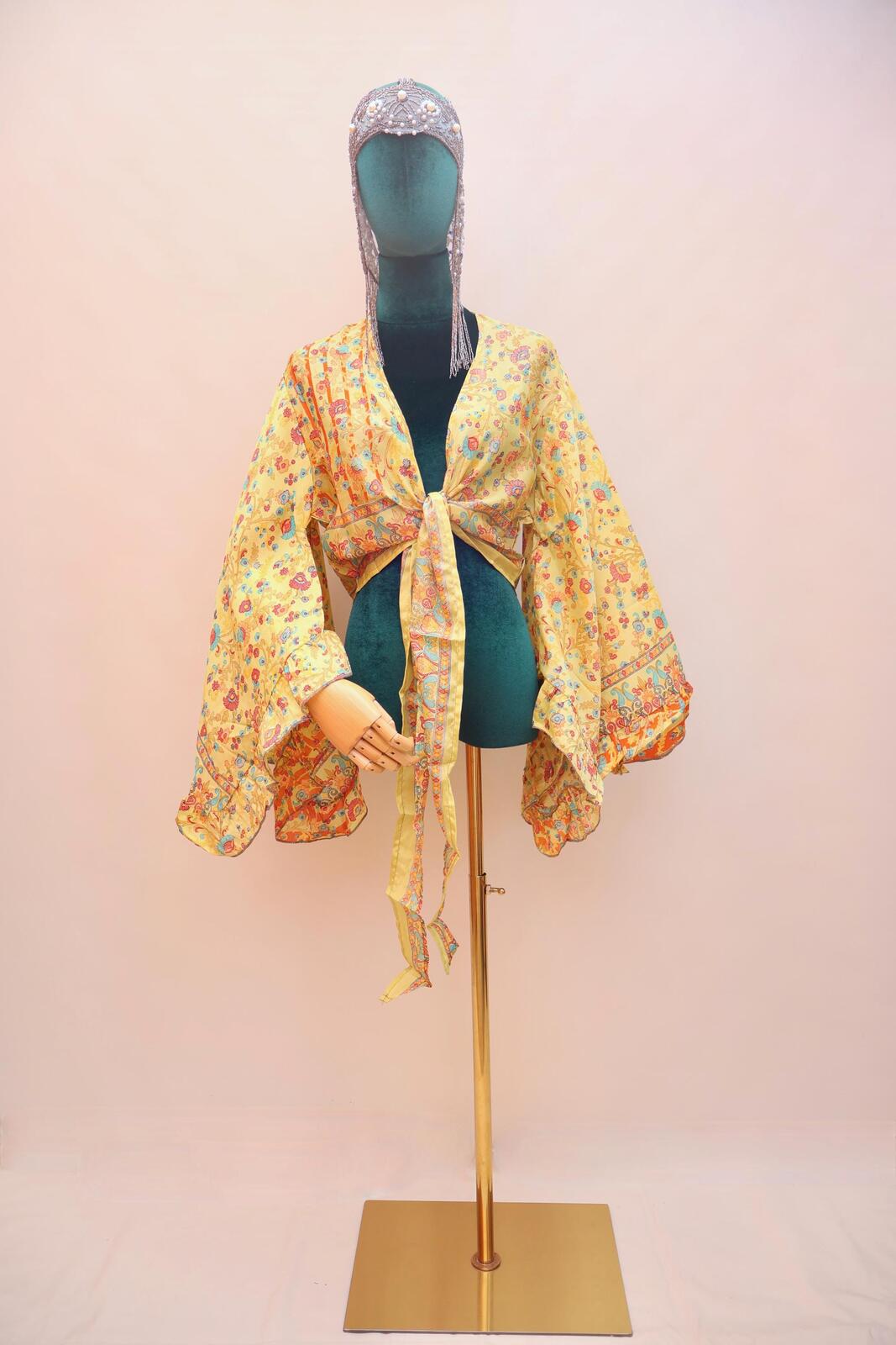 Upcycled Sari Silk Blouse