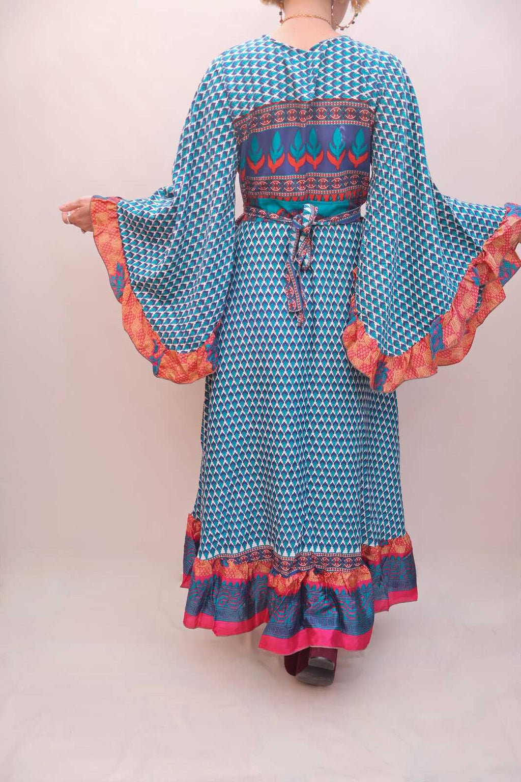 Upcycled Sari Wrap Dress