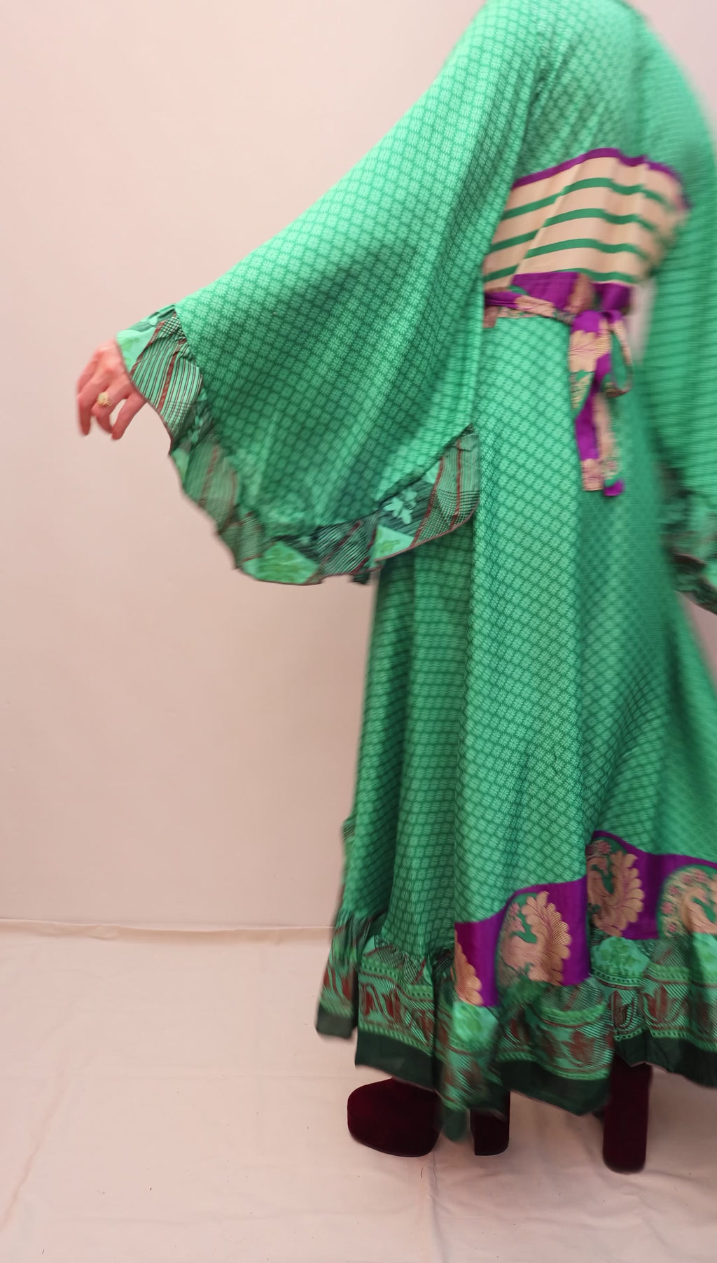 Upcycled Sari Wrap Dress