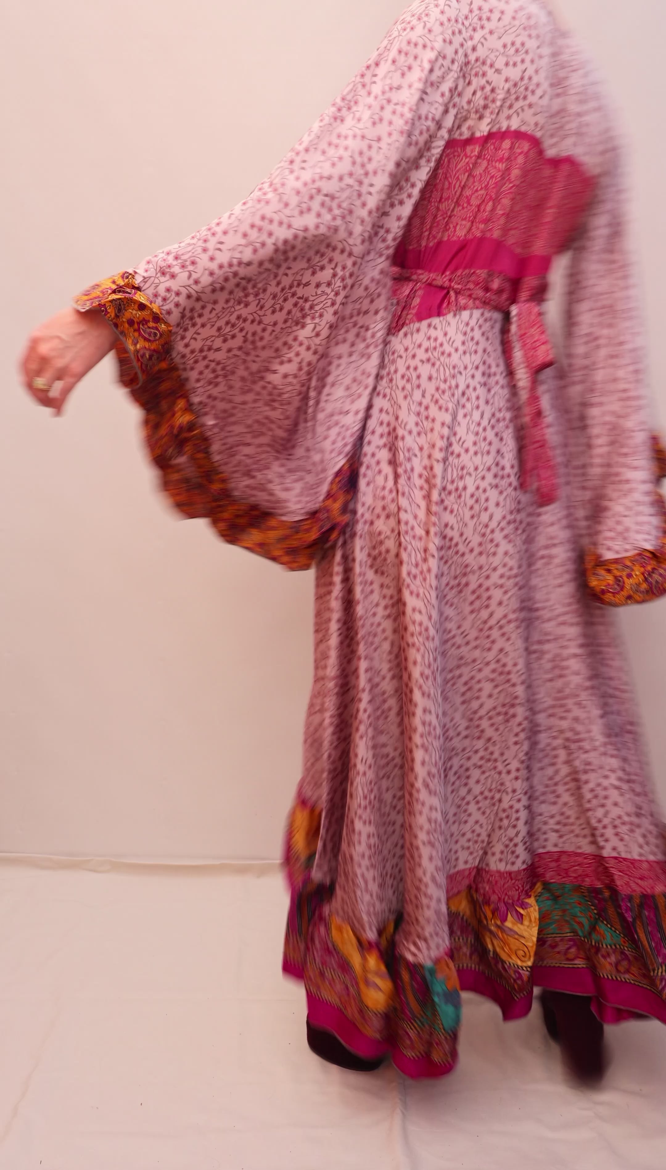 Upcycled Sari Wrap Dress