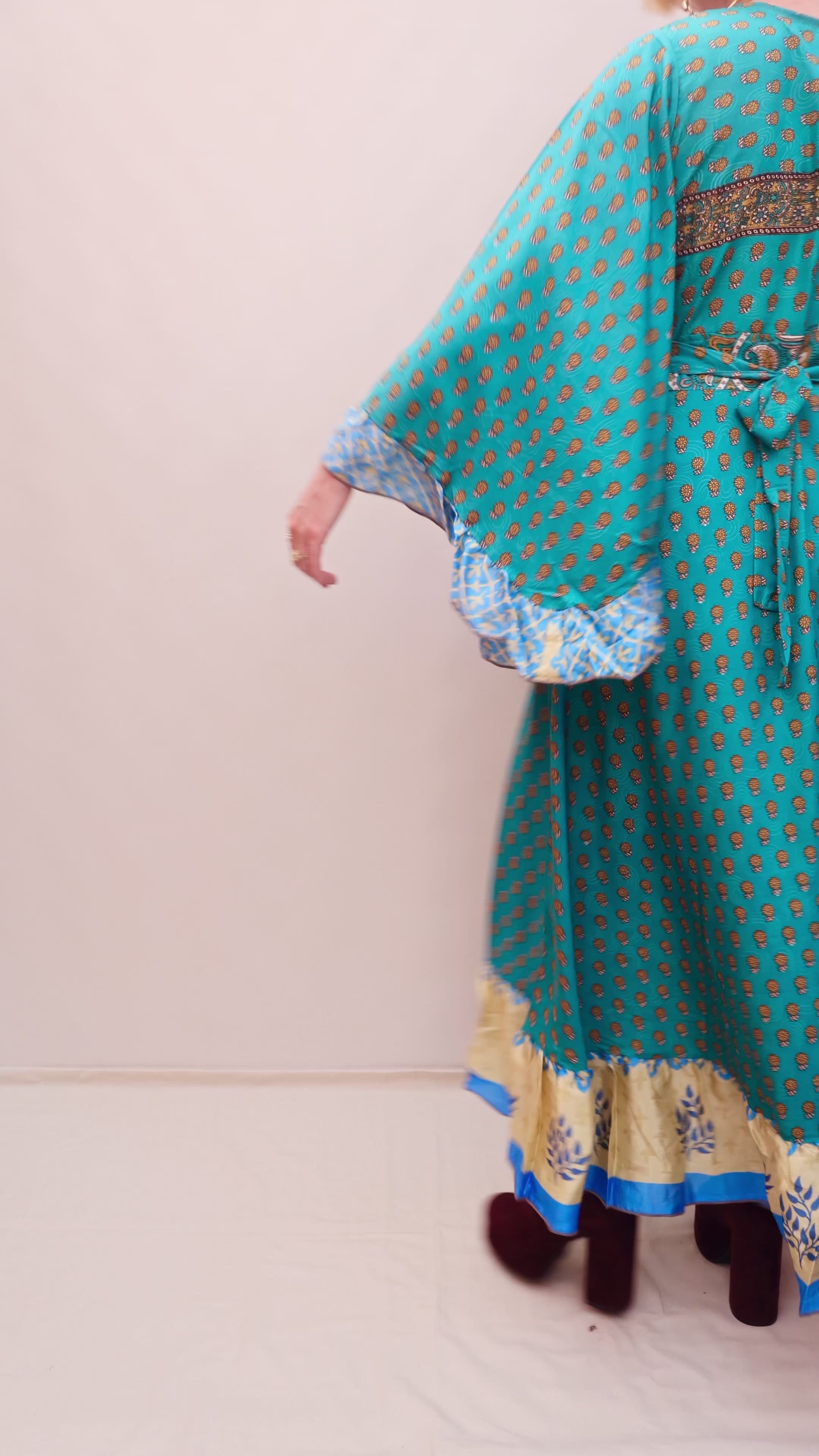 Upcycled Sari Wrap Dress
