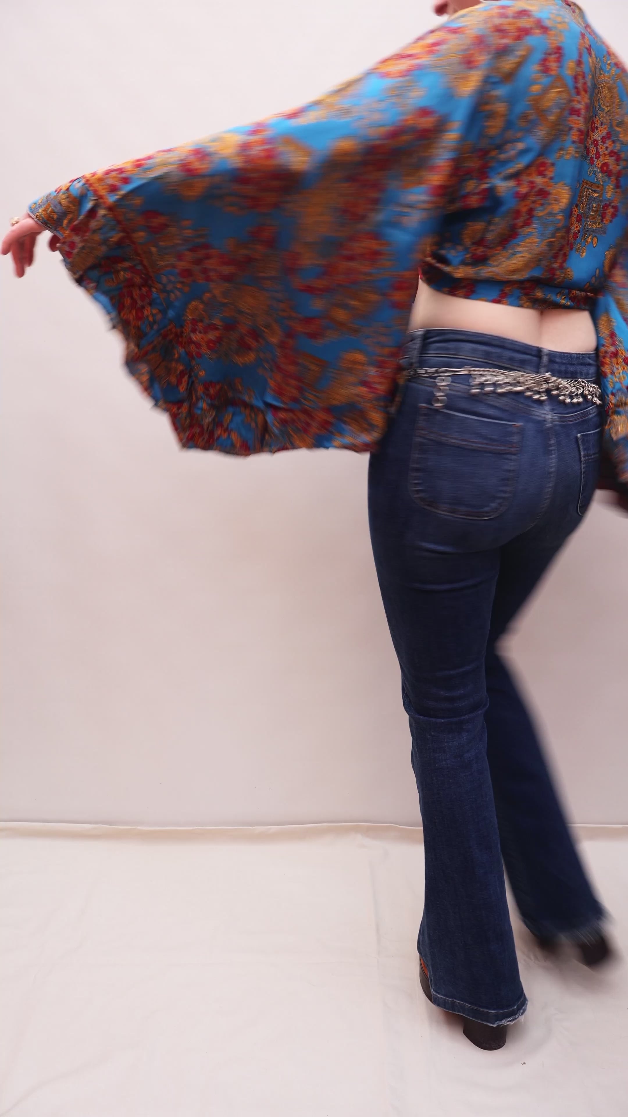 Upcycled Sari Silk Blouse