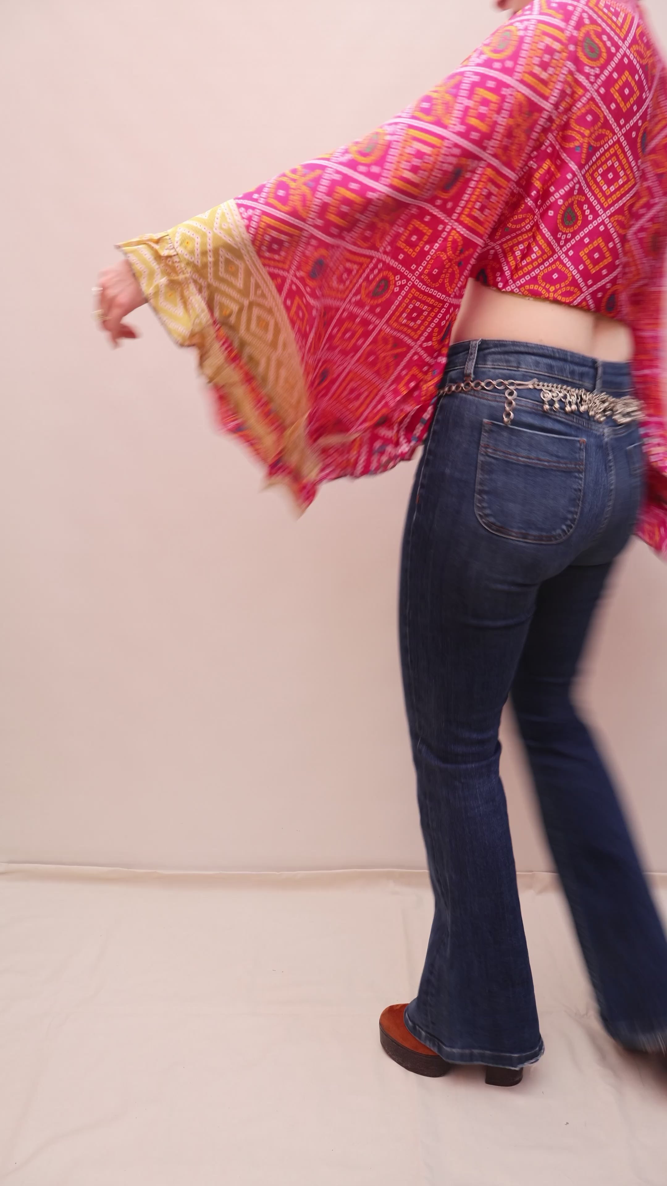 Upcycled Sari Silk Blouse