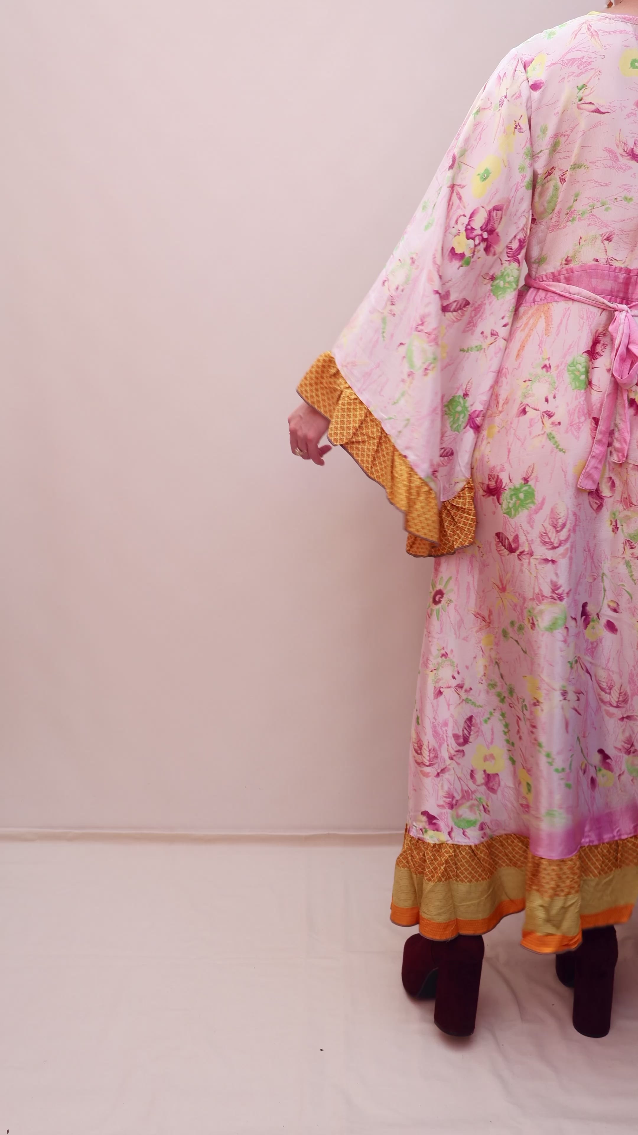 Upcycled Sari Wrap Dress