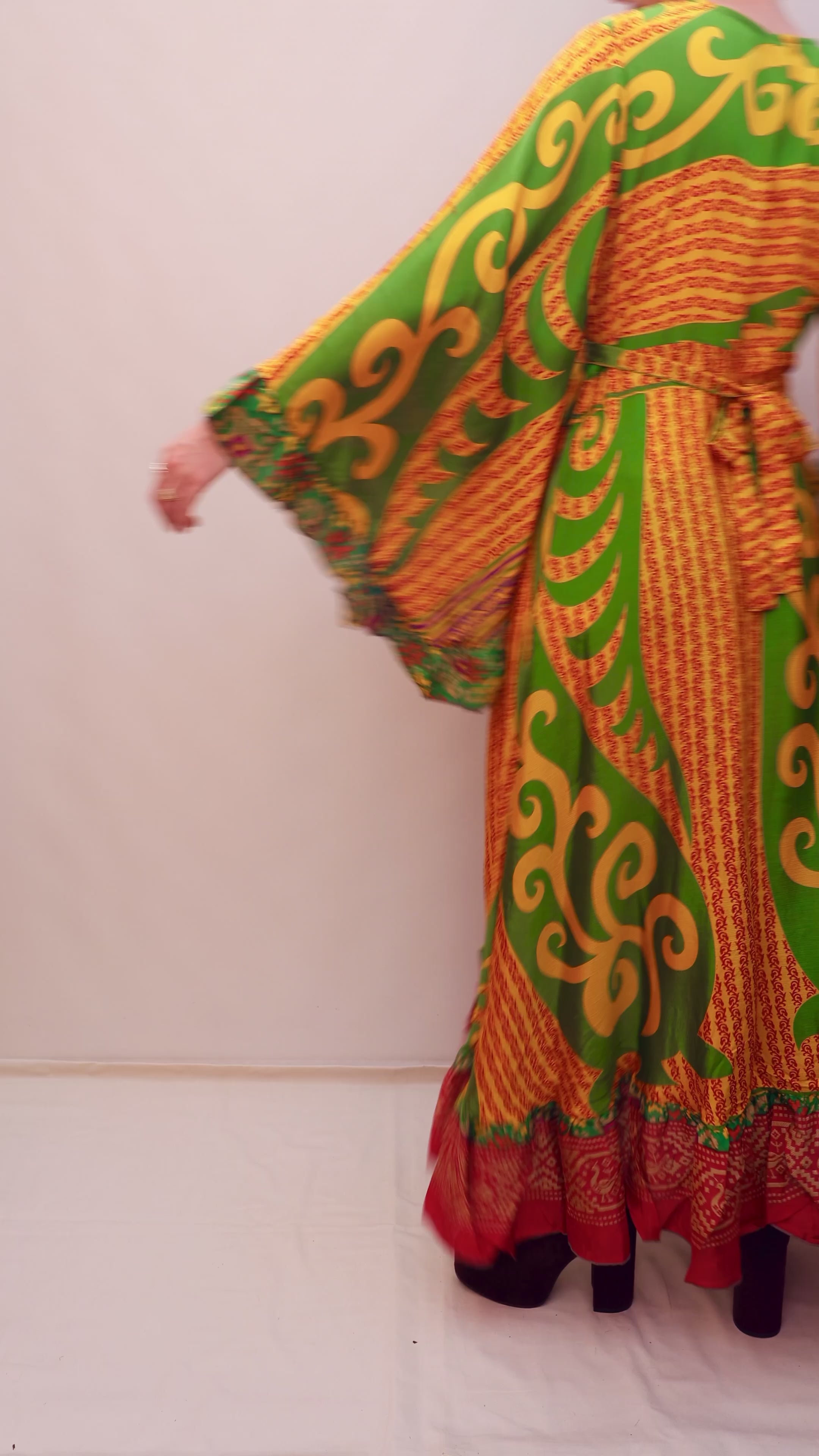 Upcycled Sari Wrap Dress