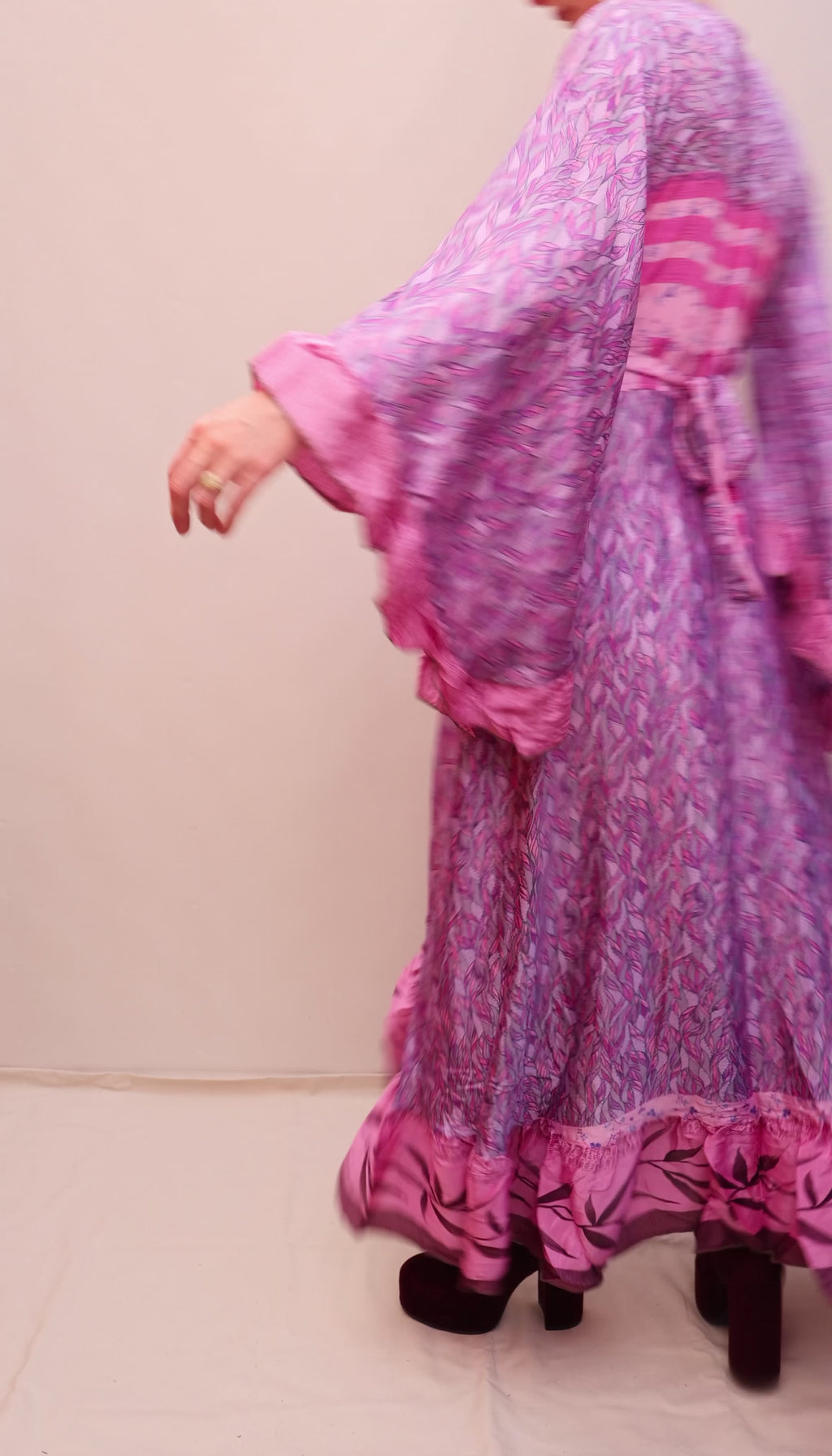 Upcycled Sari Wrap Dress