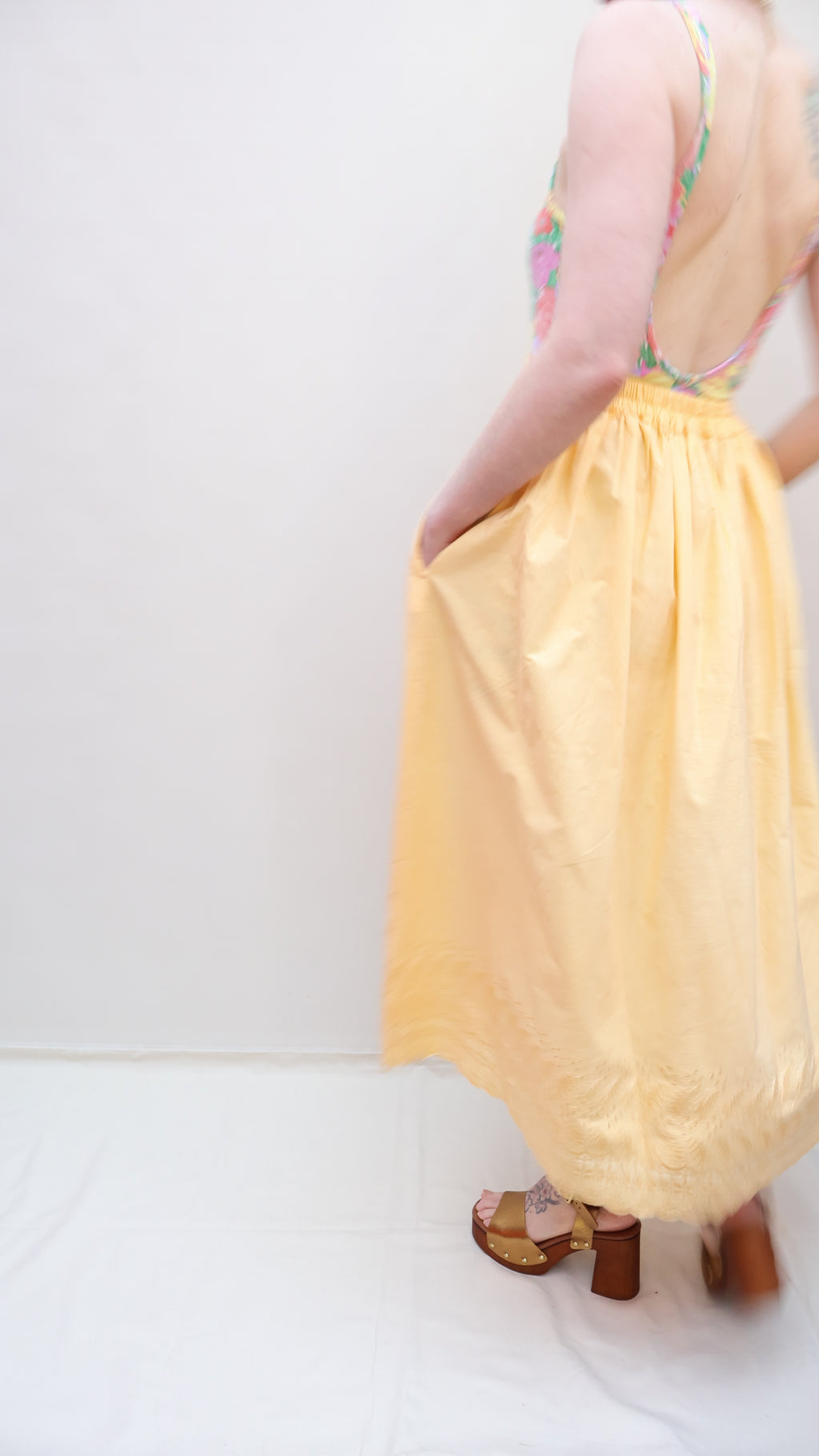 Vintage Buttercup Embroidered Skirt