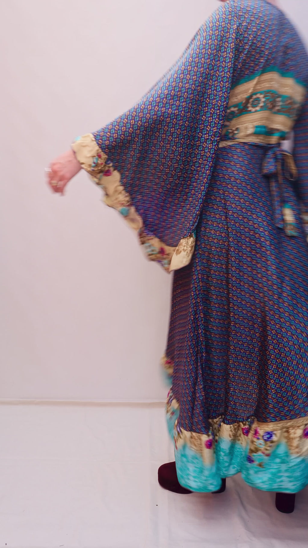 Upcycled Sari Wrap Dress