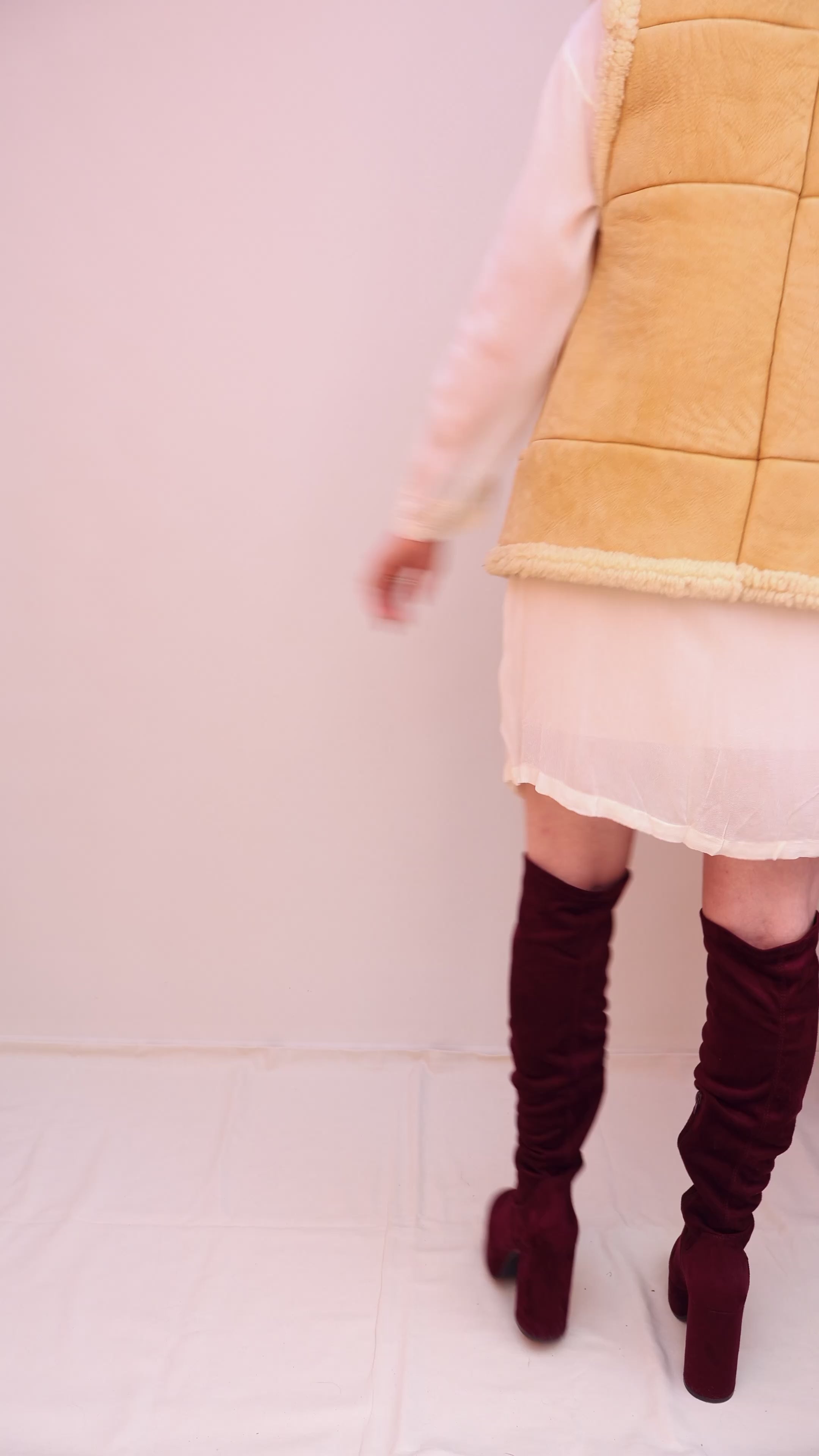 Vintage Sheepskin Gilet Jacket