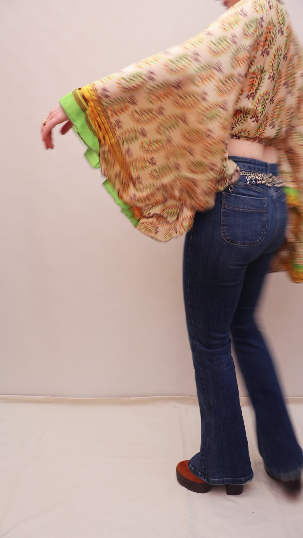 Upcycled Sari Silk Blouse