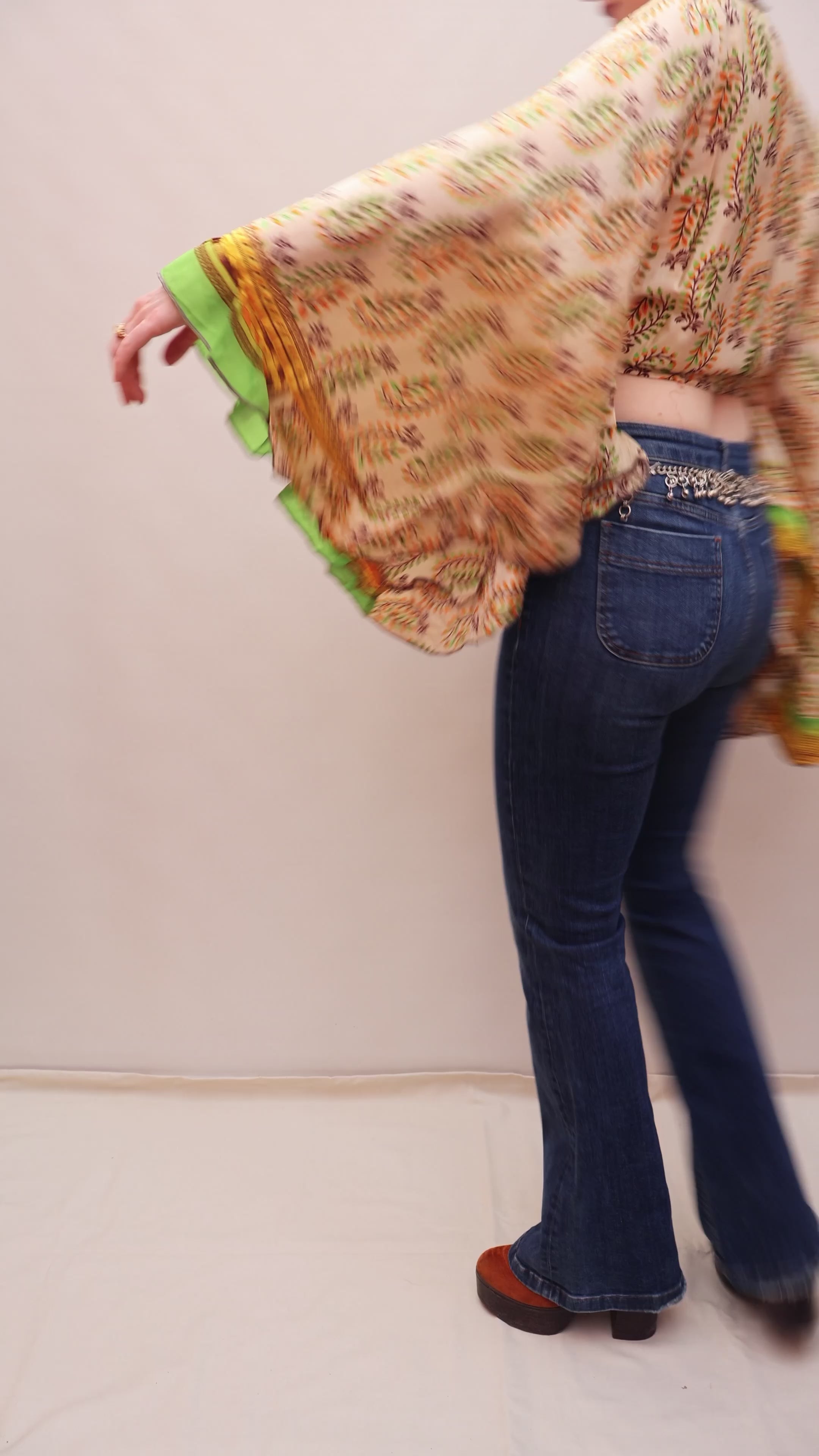 Upcycled Sari Silk Blouse