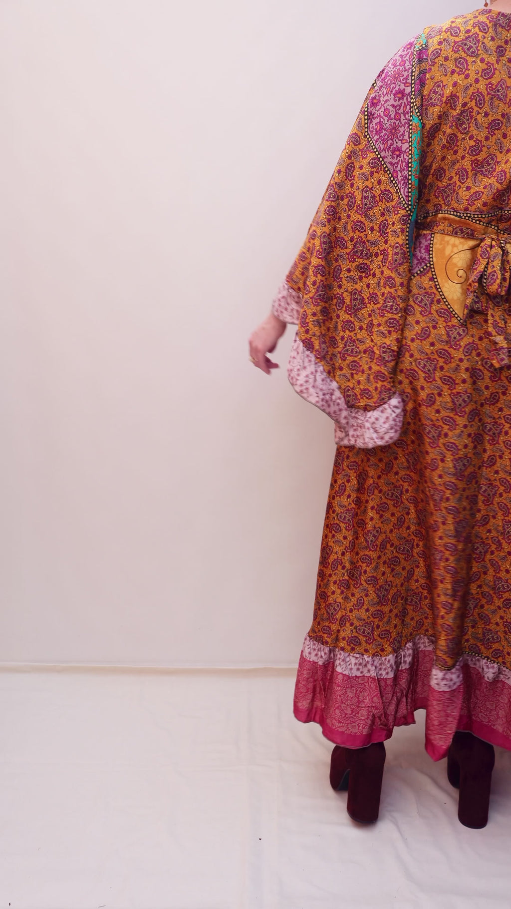 Upcycled Sari Wrap Dress