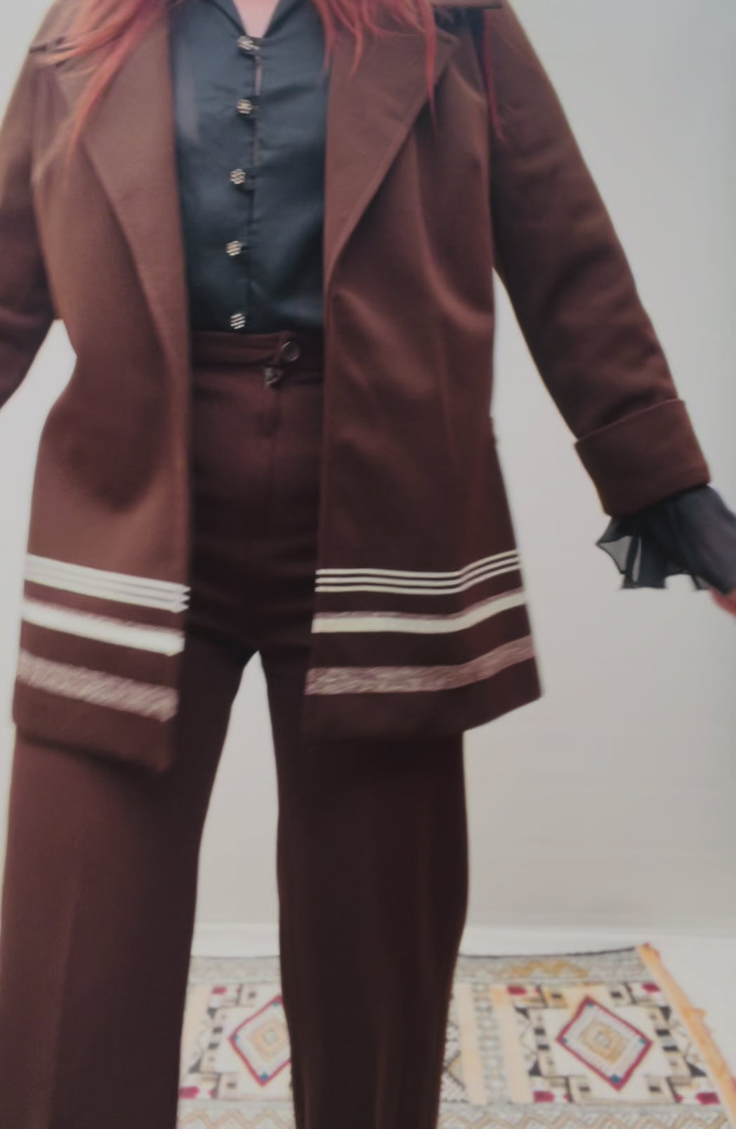Vintage 70s Chocolate Suit