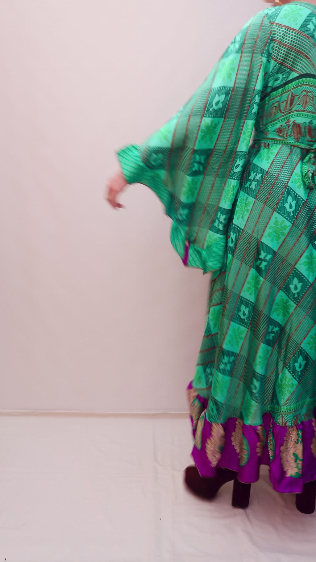 Upcycled Sari Wrap Dress