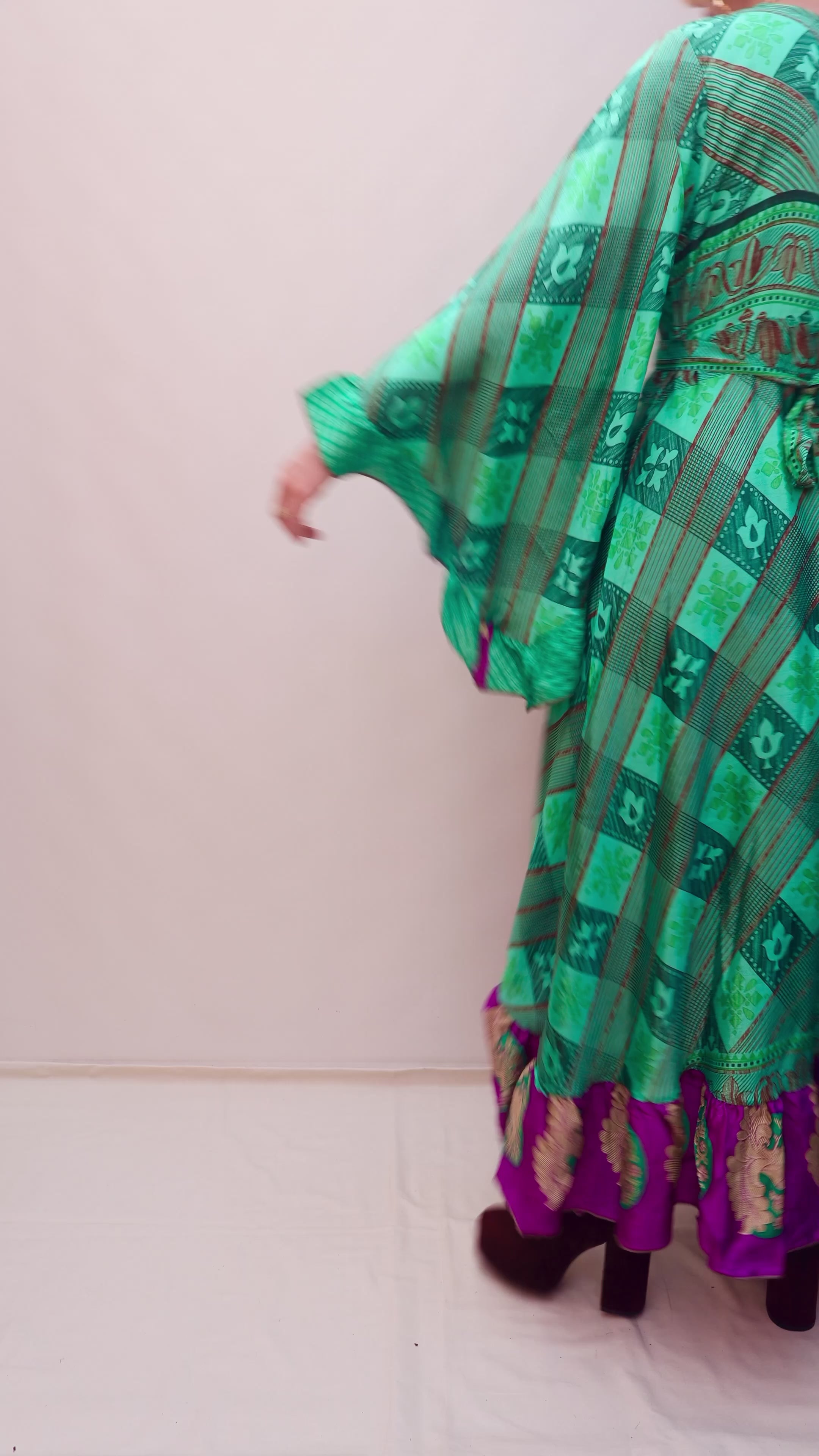 Upcycled Sari Wrap Dress