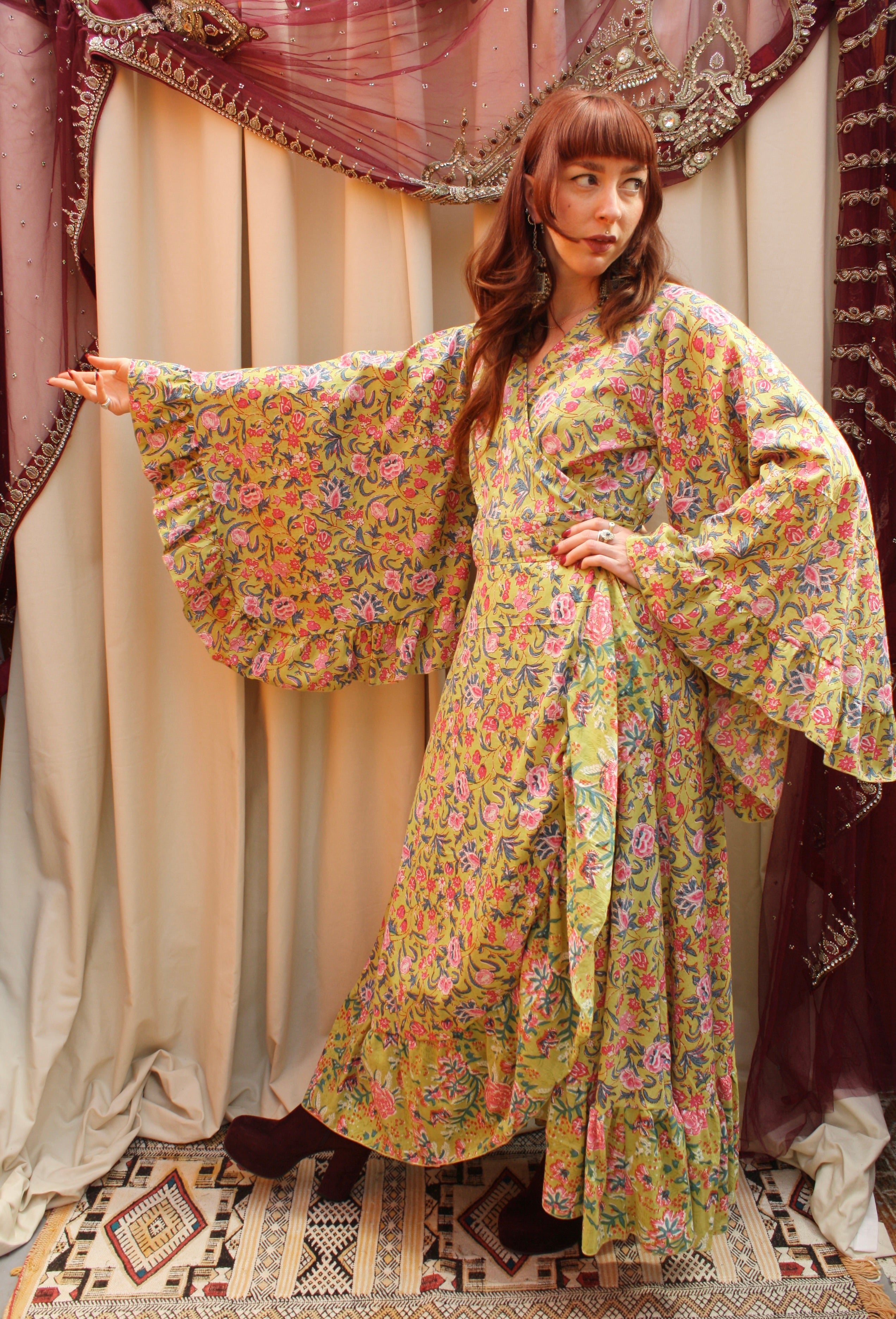 'Ostara' Cotton Wrap Dress