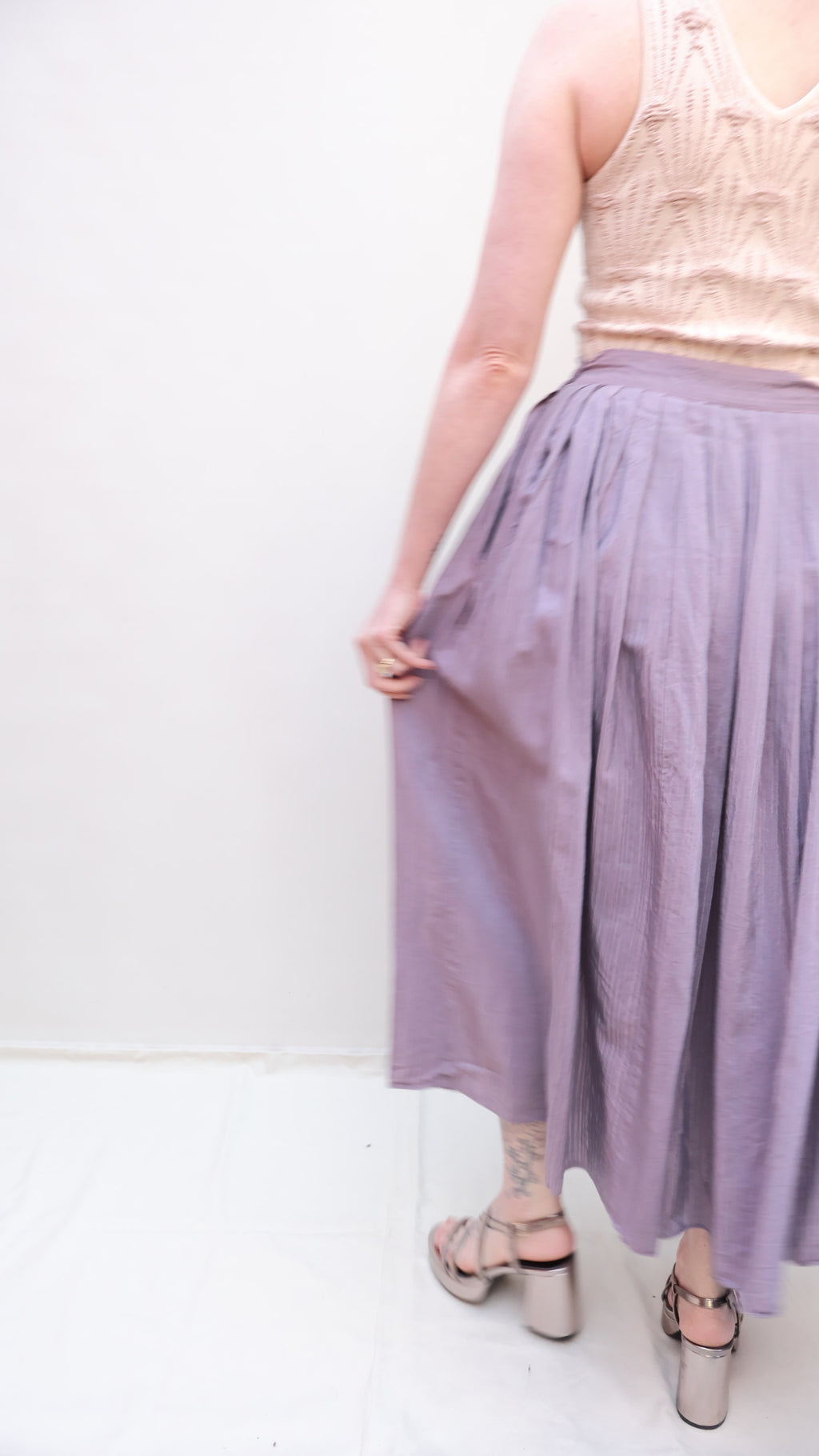 Vintage Lilac Shimmery Skirt