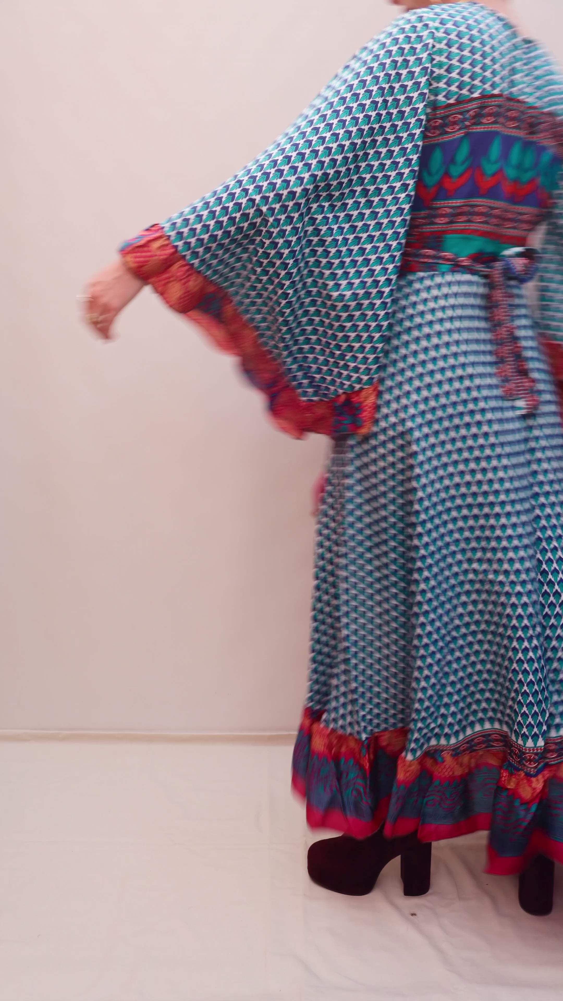 Upcycled Sari Wrap Dress