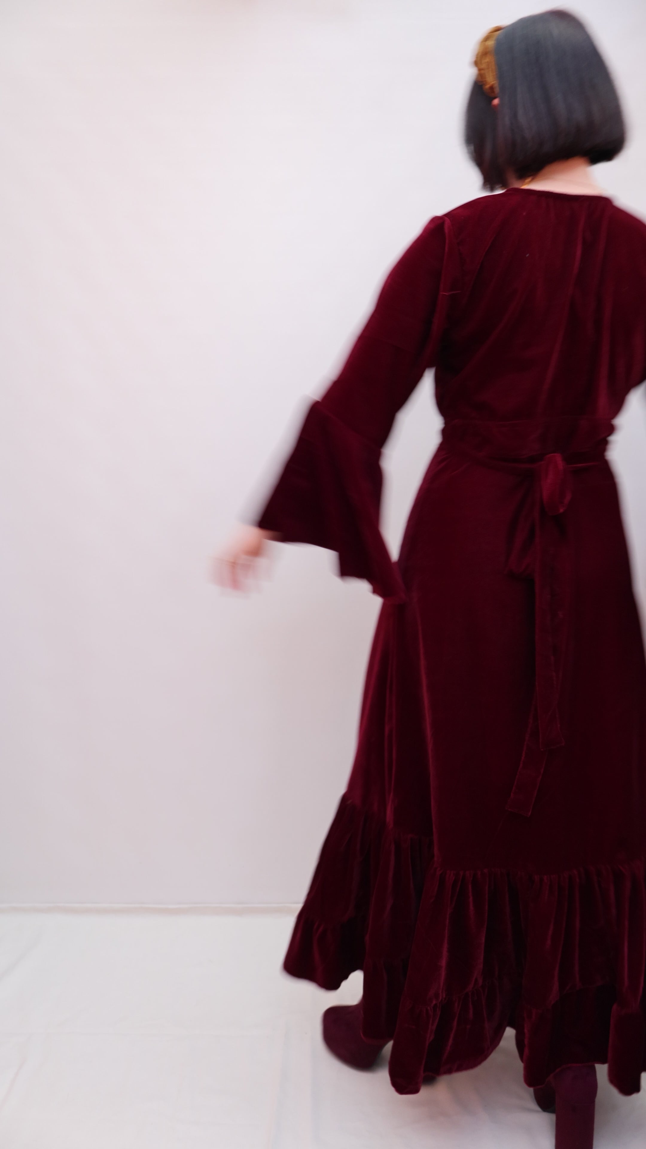 'Astrid' Velvet Wrap Dress