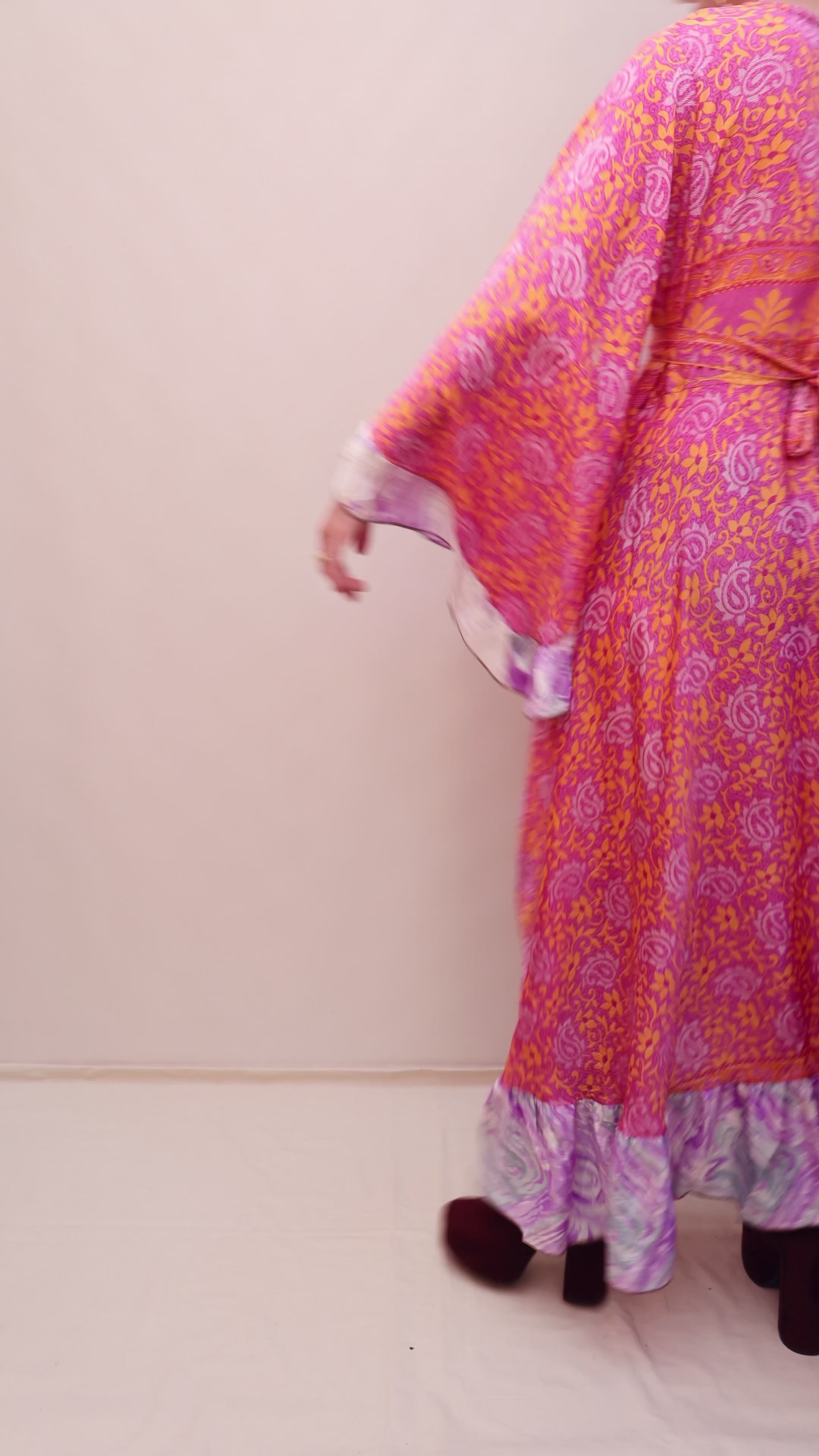 Upcycled Sari Wrap Dress