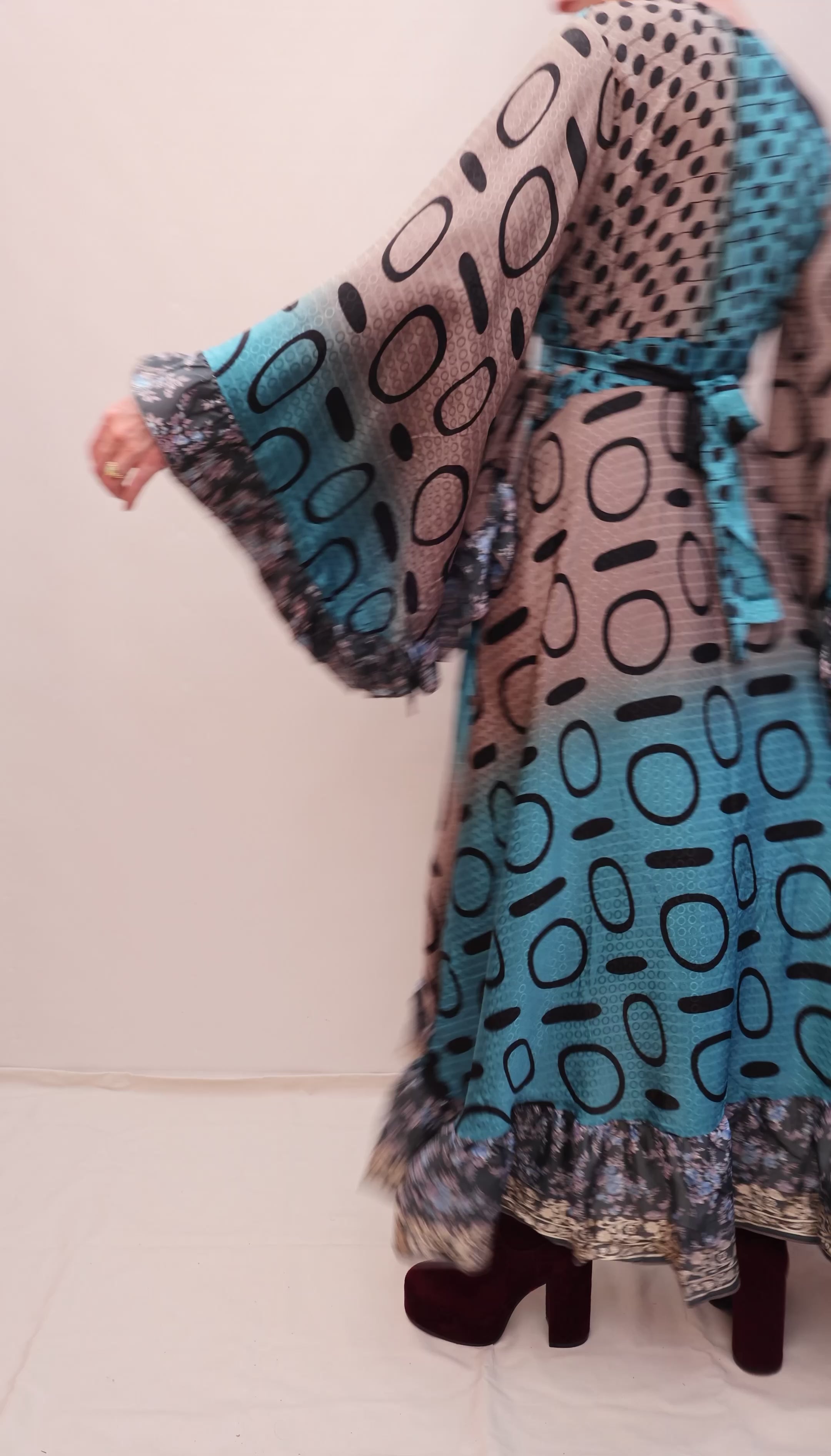 Upcycled Sari Wrap Dress