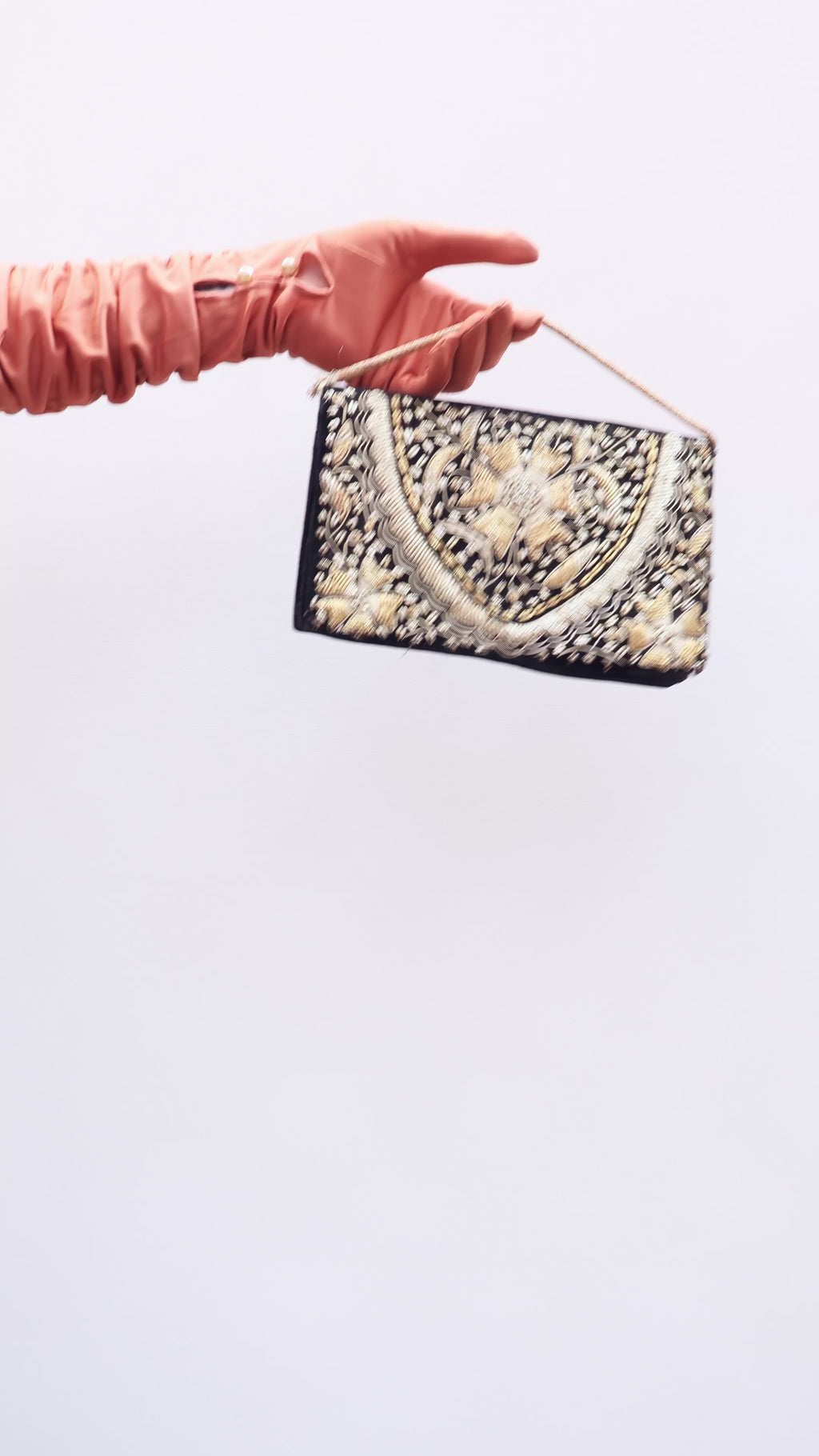 Vintage 70s Zardozi Clutch Bag