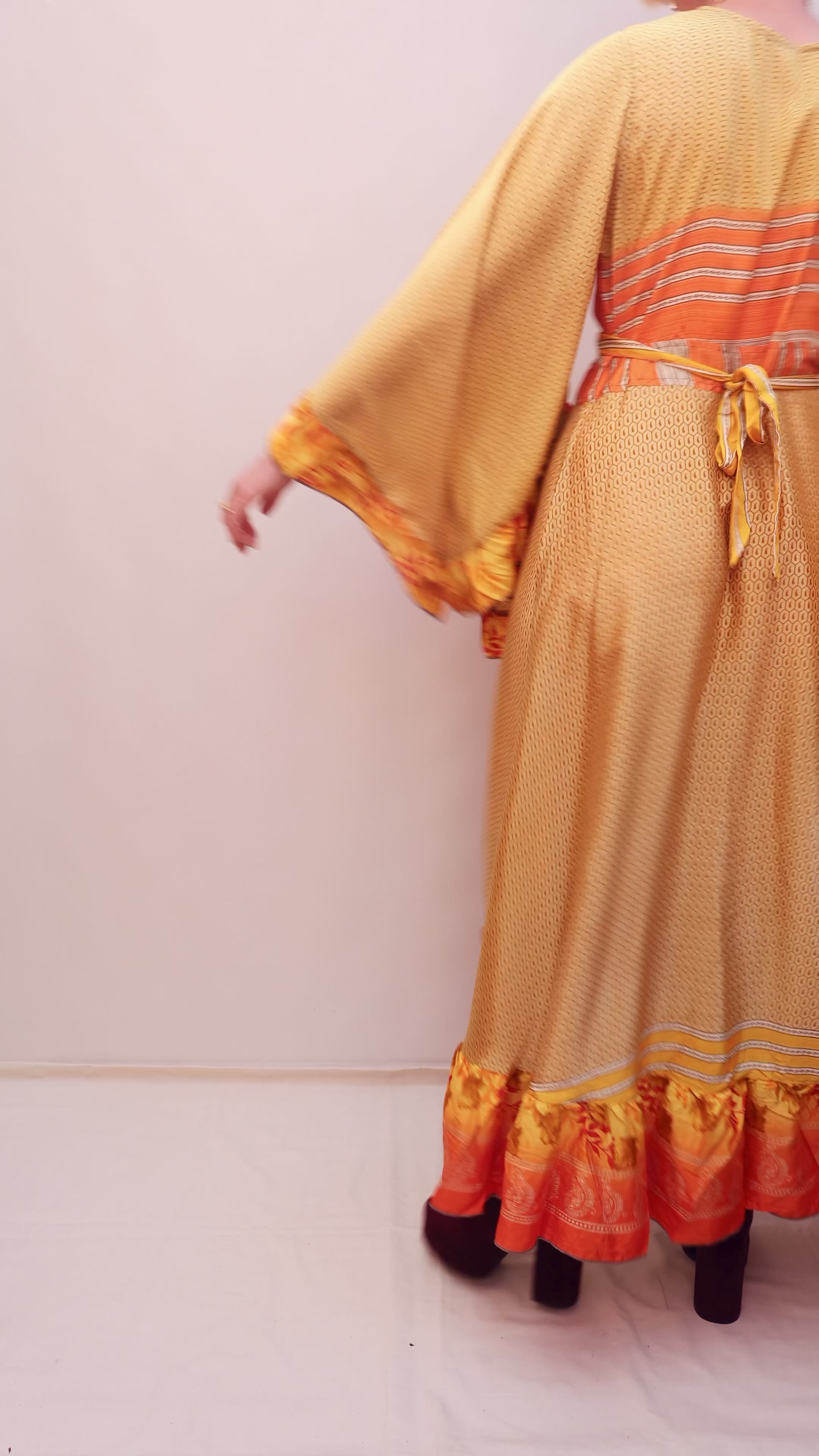 Upcycled Sari Wrap Dress